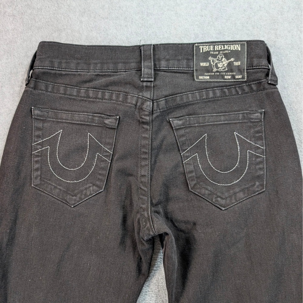 True Religion Geno Relaxed Slim Black Jeans Mens 28 (30x31) Stretch Denim *READ* - Picture 10 of 12
